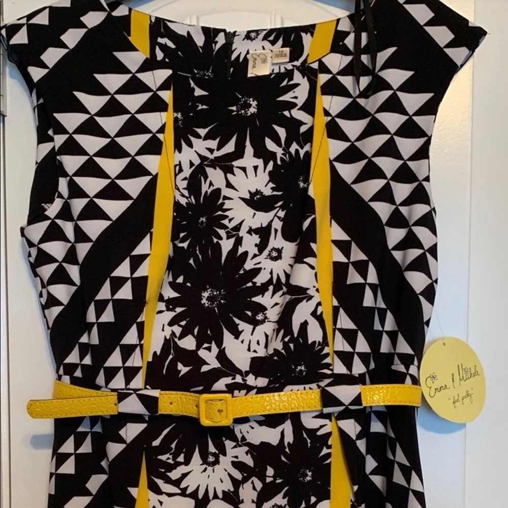 Emma and Michele belted sleeveless dress